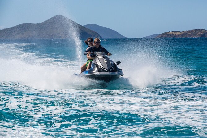 1-Hour Guided Jet Ski Tour in St. Thomas from Frenchman's Reef - Water Island, beaches, and wide harbor views