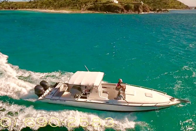 Caribbean Blue Charters - Full Day Boat Charter - 35' Marlin Power Boat - Lime Out adds a different kind of island break