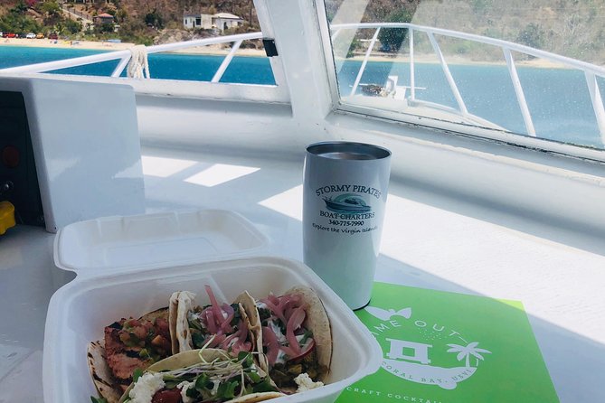 Circle the Island of St. John | Lunch stop at Lime Out (Taco Boat) - Cruising St. John’s North Shore