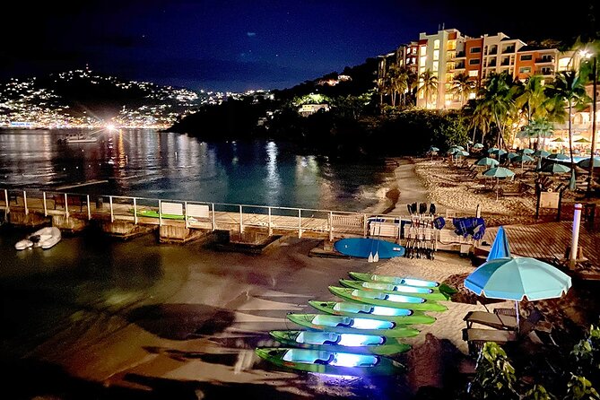 Glow Boats LED Night Kayak from Marriott Frenchman's Cove - Getting Comfortable in a Stable Kayak