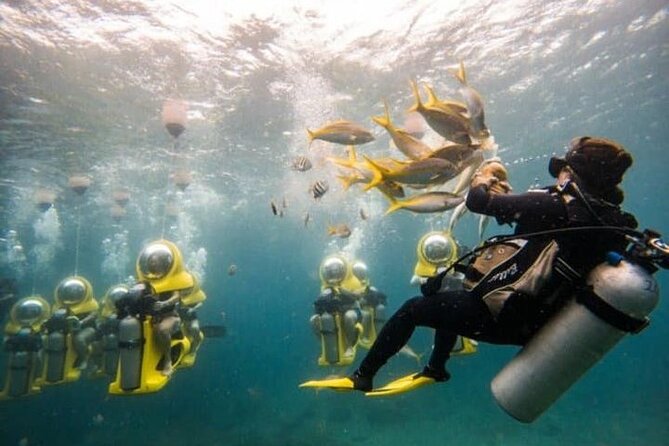 Guided Underwater Scooter and Snorkeling Activity in St. Thomas - From Yacht Haven Grande to the reef