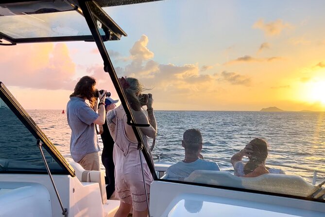 Luxury Catamaran Champagne Sunset Cruise - Leaving Yacht Haven Grande near Charlotte Amalie