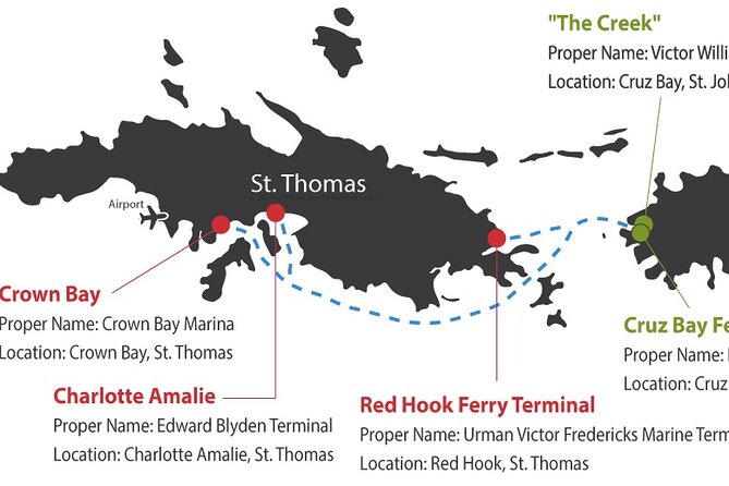 Paradise Taxi & Tours USVI- St Thomas Airport Transportation to Crown Bay Marina - What the $107 group fare really buys