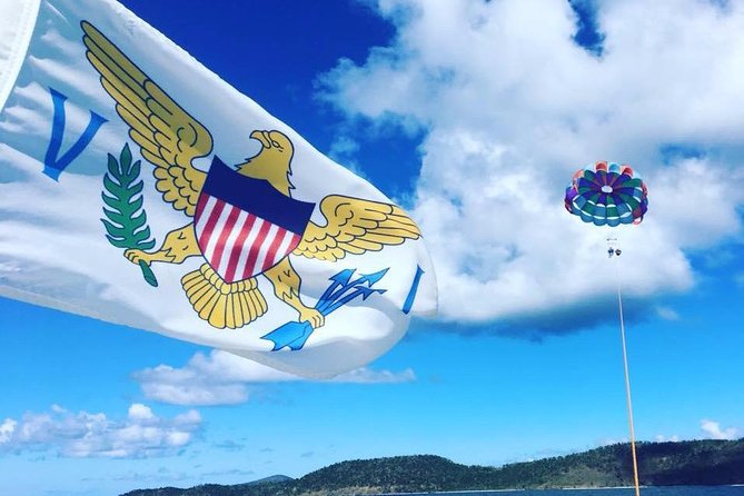 Parasail Experience in St Thomas - The optional water dip at the end