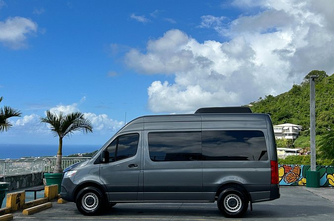 Private St. Thomas One Way Luxury Mercedes Van Limousine Service - How the route and timing work