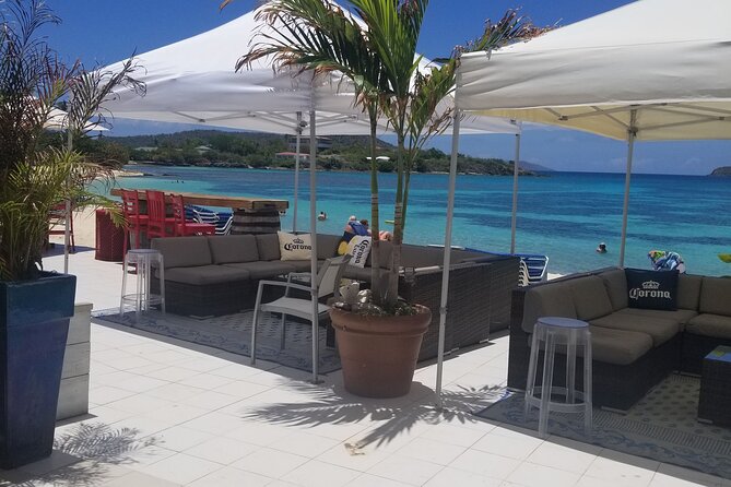 St Thomas Half Day Private Tour (1-10 ppl) - Drake’s Seat frames Magen’s Bay