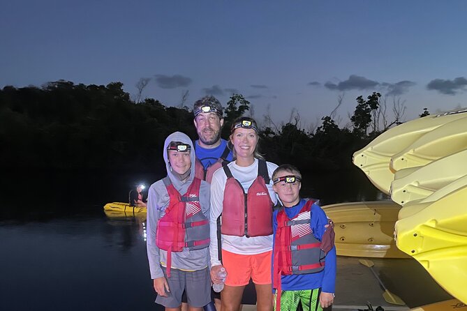 St Thomas Night Kayak Tour - Searching the lit water for night creatures