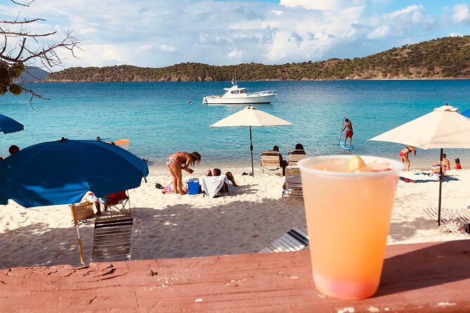 US Virgin Islands Island Hop & Food Boat Tour - Swimming over to Lime Out at Johnny Lime