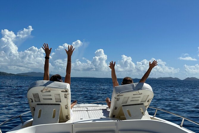 USVI Private Boat Charter Adventure - St. Thomas beaches and the smaller islands nearby